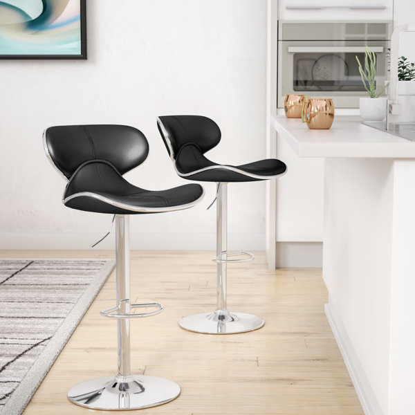 Wrought Studio Allure Swivel Adjustable Height Bar Stool & Reviews